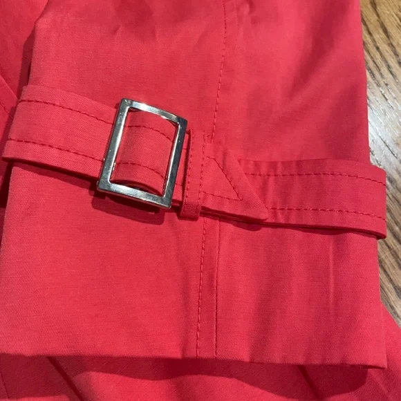 NWT Express short trench coat, coral, size M - Picture 5 of 14